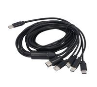 Kelawoly 6 en 1 Câble Séparateur vers, 6, Pieds | Hub de synchronisation de données à charge rapide, noyau en cuivre étamé, protection contre les surintensités, compatible ,
