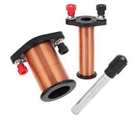 Kelawoly Bobine d'induction électromagnétique de Bobine Secondaire Primaire, Outil d'enseignement de la Physique en Laiton PVC avec Noyau en Fer Doux, 3 Utilisations de Démonstration pour Les