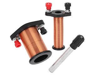 Kelawoly Bobine d'induction électromagnétique de Bobine Secondaire Primaire, Outil d'enseignement de la Physique en Laiton PVC avec Noyau en Fer Doux, 3 Utilisations de Démonstration pour Les
