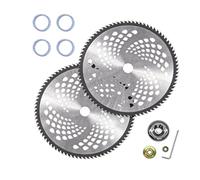 Kelawoly Lame de -Bordure en Acier de Remplacement de Lames de Coupeur de Brosse de 10 Pouces 80T (2 Ensemble)