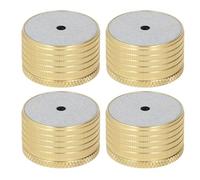 Kelawoly Pieds de Support de Cadre de Lit en Alliage d'aluminium, 4 Pièces, Rehausseurs de Meubles pour Hauteur Réglable de 0.9 à 1,5 Pouces pour Canapé-lit et Table (Or Brillant)