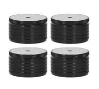Kelawoly Pieds de Support de Cadre de Lit en Alliage d'aluminium, 4 Pièces, Rehausseurs de Meubles pour Hauteur Réglable de 0.9 à 1,5 Pouces pour Canapé-lit et Table (Noir Brillant)