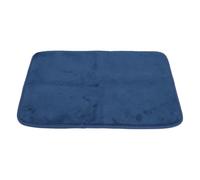 Kelawoly Tapis de Bain en Mousse à Mémoire de Forme, Tapis de Salle de Bain en Polaire Ultra Doux Antidérapant Bleu Marine, Douche Absorbant avec Support en PVC pour évie