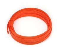 Kelepu Braided Manchon de Gestion des Câbles, Gaine Tressée Souple de 5 Mètres pour Maison, Bureau et Automobile (Orange, 6 mm)