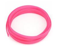 Kelepu Braided Manchon de Gestion des Câbles, Gaine Tressée Souple de 5 Mètres pour Maison, Bureau et Automobile (Rose Fluo, 25 mm)