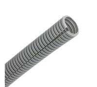 Kelepu Gaine Annelée Fendue de 3 Mètres, Gaine Extérieure Flexible en Polypropylène des Câbles (Gris, 12 x 15,8 mm)