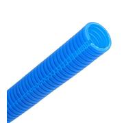 Kelepu Gaine Annelée Fendue de 6 Mètres, Gaine Extérieure Flexible en Polypropylène des Câbles (Bleu, 14,3 x 18,5 mm)