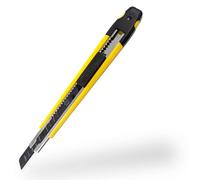 KELI - Cutter Pro + LAME BLACK BLADE SK2 (Durée de vie 3 fois supérieure) (9mm, Jaune)