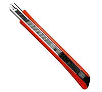 KELI - Cutter Pro + LAME BLACK BLADE SK2 (Durée de vie 3 fois supérieure) (9mm, Rouge)