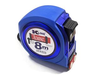 KELI - Mètre Ruban Compact magnétique Professionnel, bi-matière, Rigidité maximum 2,2m de tenu, Quadruple accroche, Ruban Extra Large de 25mm (8 Mètres x 25mm)