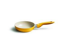 Kelomat, 3509-354 Ceramic Color Mini poêle à frire en acier inoxydable revêtu Jaune Ø 16 cm