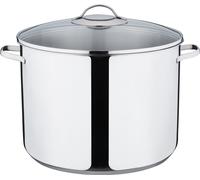 Kelomat Casserole haute avec couvercle en verre Classico Ø30 cm 15 litres inox induction