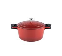 Kelomat Cocotte Keramika Red avec couvercle Ø20 cm 2,7 litres induction