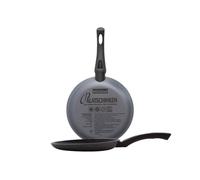 Kelomat poêle à crêpes Ø25 cm acier inoxydable revêtement antiadhésif violet/gris