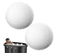 keloppasit Éponge d'écume de Spa, absorbeur d'écume d'éponge de Spa - Filtre Plongeant à Froid, absorbeur d'écume,2 Boules éponge réutilisables pour éliminer l'écume, Boule absorbante Lavable pour