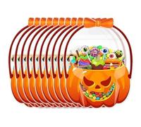 keloppasit Sacs à Bonbons Halloween | 10 Pièces Sachets Cadeau Fête avec Poignées | Fournitures de Fête pour Cadeaux Événements Automne Bureaux - Chasse aux Bonbons et Fêtes d'automne
