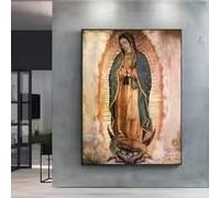KEMEIQI Tableau abstrait classique du Mexique Notre-Dame de Guadalupe, impression sur toile HD, affiche pour la décoration de la maison, du salon ou de la chambre (20 x 30 cm)