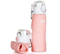 Kemier Bouteilles d'eau Pliables en Silicone de 750 mL, Sans BPA, Approuvées par La FDA.Bouteilles d'eau Pliables Pouvant s’Enrouler Pour Sports et Plein Air,étanches et à l'épreuve Des Fuites