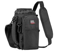 KEMIMOTO Sac porte-bouteille d'eau avec bandoulière réglable, pochette pour bouteille d'eau pour randonnée, compatible avec YETI Stanley SLM 946,2 g, 1234 g (noir-1, bande élastique-947,2 g)