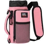 KEMIMOTO Sac porte-bouteille d'eau avec bandoulière réglable, pour randonnée, camping, pêche, compatible avec YETI Stanley SLM 946 ml, 1200 ml, 1,8 l, rose, 32 OZ, Toutes saisons