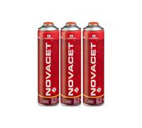 Kemper - 3 Cartouches de gaz 330g Propane mix NOVACET 600ml Bonbonne gaz universelle valve 7/16