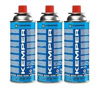 KEMPER - Cartouche gaz butane 220g Pack de 3 Bonbonnes de gaz UN2037 Bouteilles pour appareils à gaz