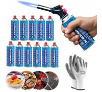 KEMPER - Chalumeau à gaz Multi-usages Soudure Brasage Cuisine + 12 Cartouche de gaz butane 227gr + gants gratuits