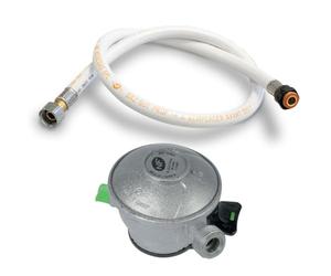 KEMPER - Pack Connectique Gaz Propane : Tuyau Souple 1,5m et Détendeur Quick-On 27mm pour Bouteilles à Valve, Idéal Barbecue, Plancha, Réchaud et Chauffage Extérieur