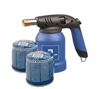 KEMPER Saldatore À Gaz Rouge Bleu + 2 Cartouches Cannello À Flamme Ossidri