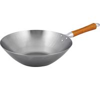 Ken Hom Classic Wok en acier au carbone avec poignée en bois, 31 cm - Set de 10 pièces