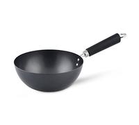 Ken Hom Mini Wok Acier au Carbone, 20cm, Excellence, Poele Wok Induction/Compatible avec les Ustensiles en Métal, Passe au lave-vaisselle, Garantie de 2 ans