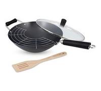 Ken Hom – Set de 4 woks Excellence 31 cm acier au carbone antiadhésif Induction