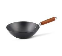 Ken Hom Classic Wok antiadhésif en acier au carbone avec poignée en bois, 27 cm