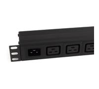 kenable PDU C20 IEC Entrée vers C19 Unité de distribution d'alimentation horizontale 8 voies 1U [prises C20 à C19 8 voies]