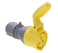 kenable PRO Prise de courant industrielle rechargeable 110 V 16 A jaune IP44 2P+E Coupleur anti-éclaboussures pour atelier chantier Connecteur 16 A
