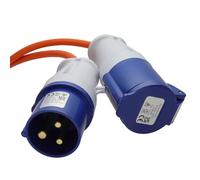 kenable Rallonge Électrique Caravane 3 Broches CEE 16A 1,5mm² Câble Orange Camping-Car Prise Secteur 230V 5m