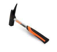 KENDO Marteau de charpentier 600 g - Tête en acier avec support magnétique - Extracteur de clous - Manche en tube d'acier robuste - Couleur Orange