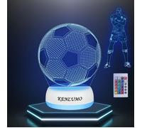 KENLUMO Lampe football Cadeau Noël enfant Mbappé Lampe de chevet LED télécommande Touchez pour changer de couleur decoration ado