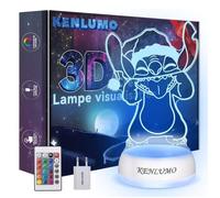 KENLUMO Lampe Stitch Cadeau Noël enfant Lampe de chevet LED télécommande Touchez pour changer decouleur decoration veilleuse fille