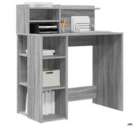 Kenneth@ Bureau - 1 PERSONNE - Table d'ordinateur - avec Rangement - sonoma gris - 90x48x101,5 cm - LL1089