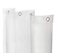 Kenney KN61462 Lot de 2 Rideaux de Douche imperméables en PEVA avec œillets métalliques résistants à la Rouille et Ourlet magnétique lesté pour Salle de Bain, 177,8 x 182,9 cm (l x H), Transparent