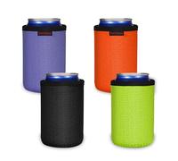 KENOBEE 4x 12oz Manchons Isolants Refroidisseur Canette, Porte-boisson refroidisseur de canettes Antidérapants Réutilisables, Pochettes pour canettes de Bière (355ml, 4 Couleurs)