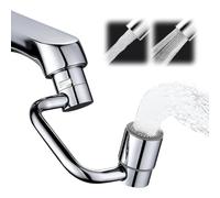 KENPOJO Embout Robinet Cuisine Rotatif à 1080°, Adaptateur Mousseur Robinet Cuisine Durable Anti-éclaboussures avec 2 Modes Mousseur, Rallonge Robinet Cuisine pour Évier de Bain Lavabo & Cuisine