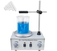 Kensbro Agitateur Magnétique Chauffant 300W avec Plaque Chauffante | Régulateur de vitesse 0 à 2200 tr/min avec 6 barreaux magnétiques, pour laboratoires