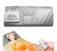 Kensbro Couverture Sauna Infrarouge Portable avec Télécommande | Couverture de sauna avec température réglable 2 zones, pour maison et salon de beauté, 180 x 80 cm
