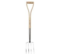 Kent & Stowe fourche à bêcher pour enfants - Fourche de jardin légère en inox, petite fourche à foin avec manche en frêne, longueur : 71 cm