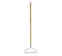Kent & Stowe râteau de jardin à long manche - Râteau de qualité en inox, ratissoire de jardin avec manche en frêne, longueur : 158 cm