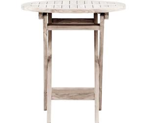 Kenya table café Ø70cm whitewash.