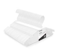 KEPLIN Cintres pour Bébés en Plastique Blanc - Lot de 36 Antidérapants, Peu Encombrants, Profitez de Plus de Rangement pour Les Vêtements et Robes d'enfants et Adolescents