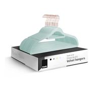 KEPLIN Lot de 20 cintres antidérapants en Velours avec Barre à Cravate et Crochet à 360°, durables et Robustes, Peu encombrants pour Costumes, Vestes et vêtements, Solution de Rangement à Domicile
